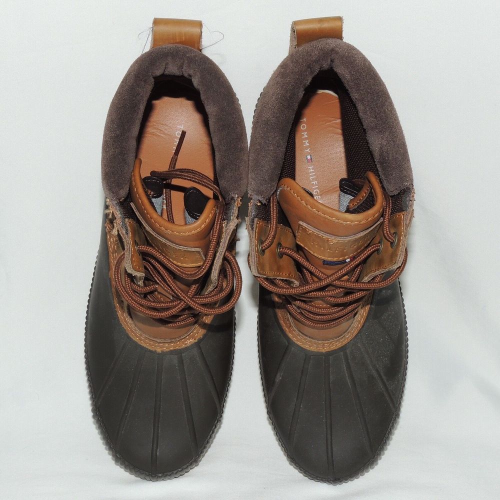Tommy Hilfiger Charlie Waterproof Boots Men's Size 11 Tan Leather Outdoor - Picture 6 of 7